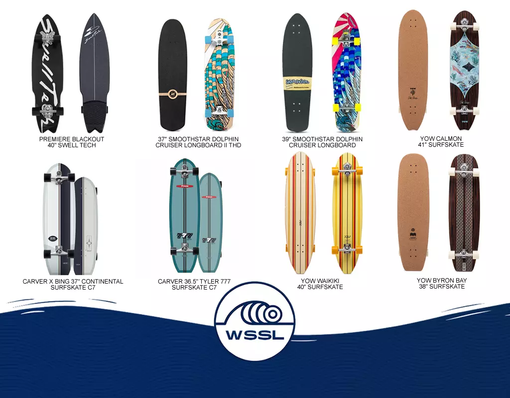 Several Longboards SurfSkate