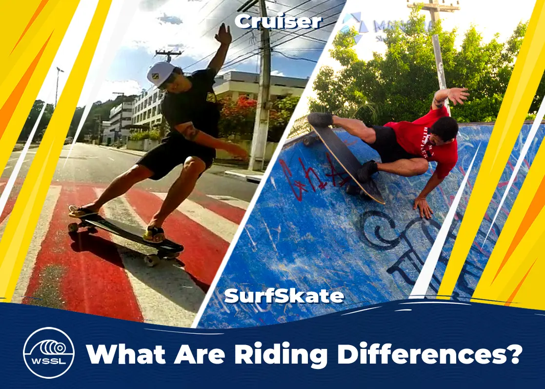 Comparison between Cruiser and SurfSkate skateboards